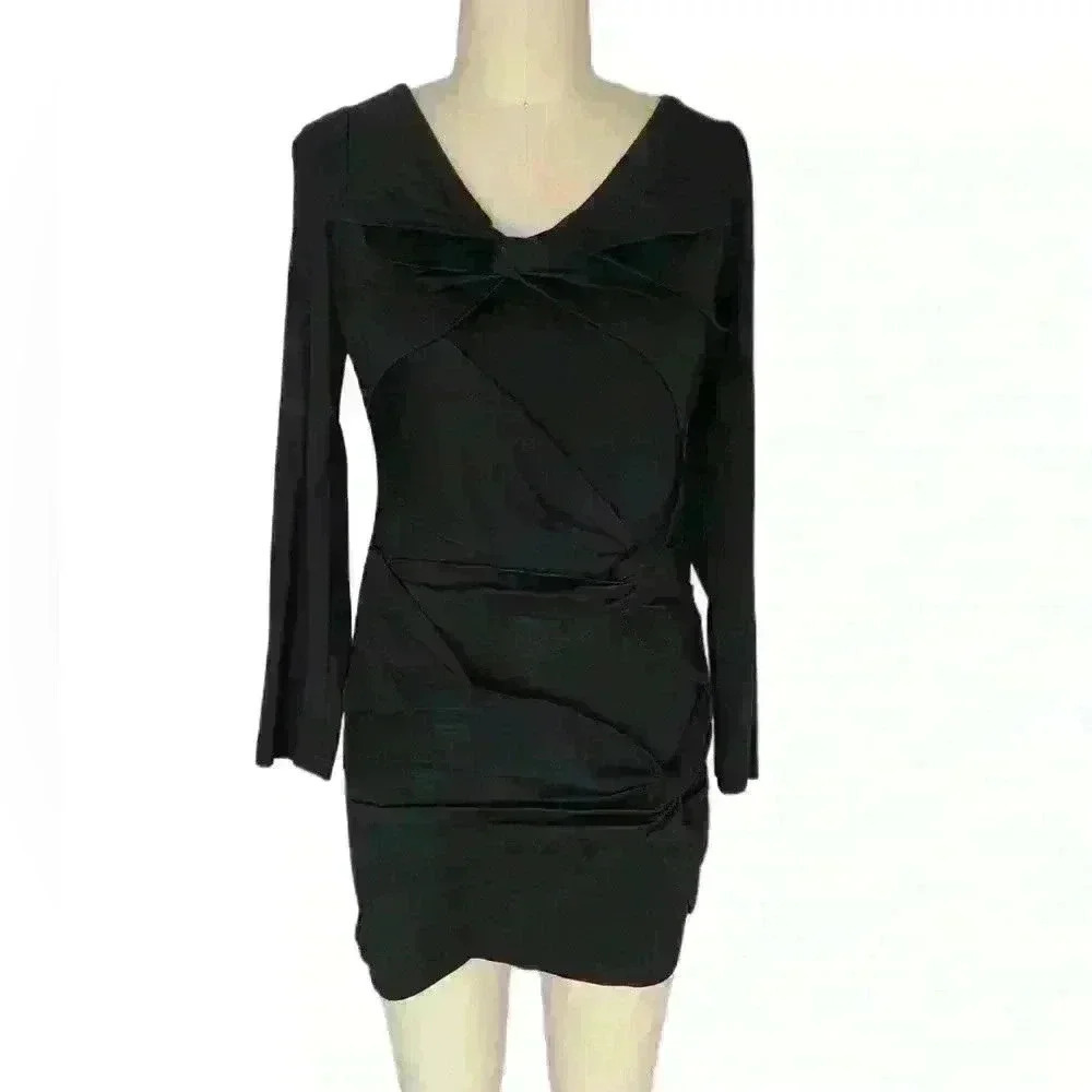 Robert Radriguez Knotted Black Mini Dress Size 4